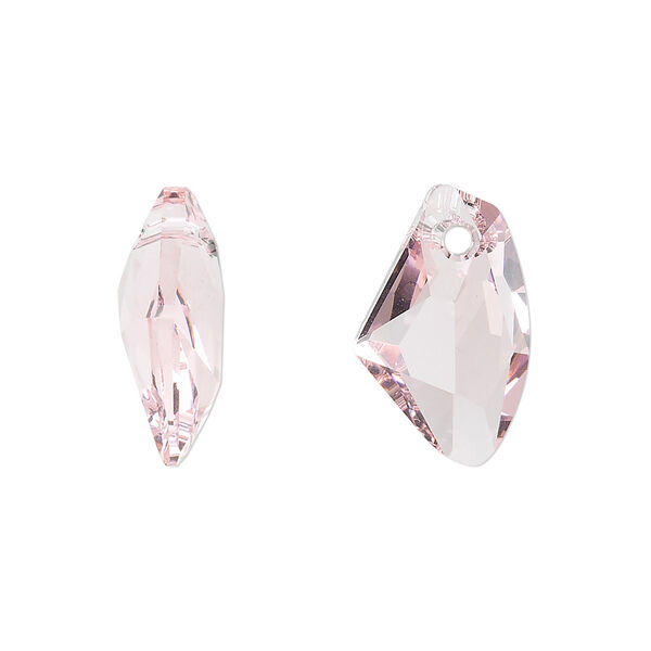 Drop 48pk light rose, Swarovski® 19x11mm pendant galactic vertical 6656 image number 0