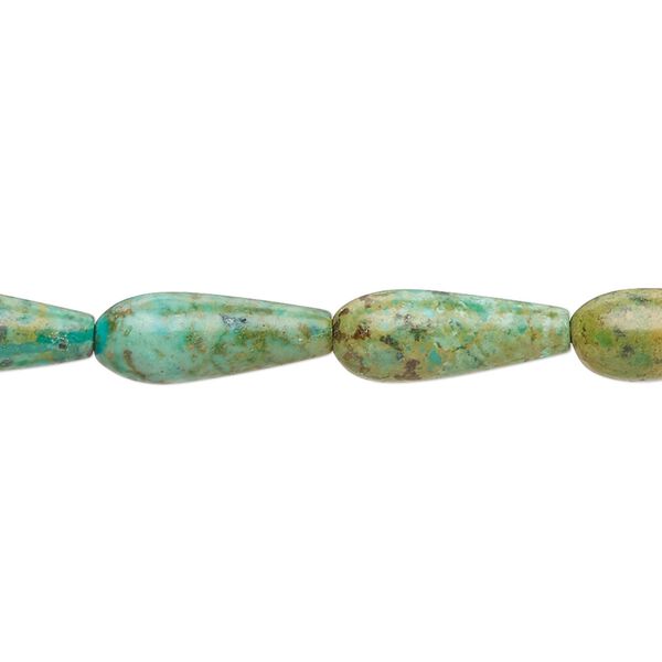 Turquoise 1pkg1, teardrop bead 15.5-16 inch 15x6mm-16x6mm image number 0