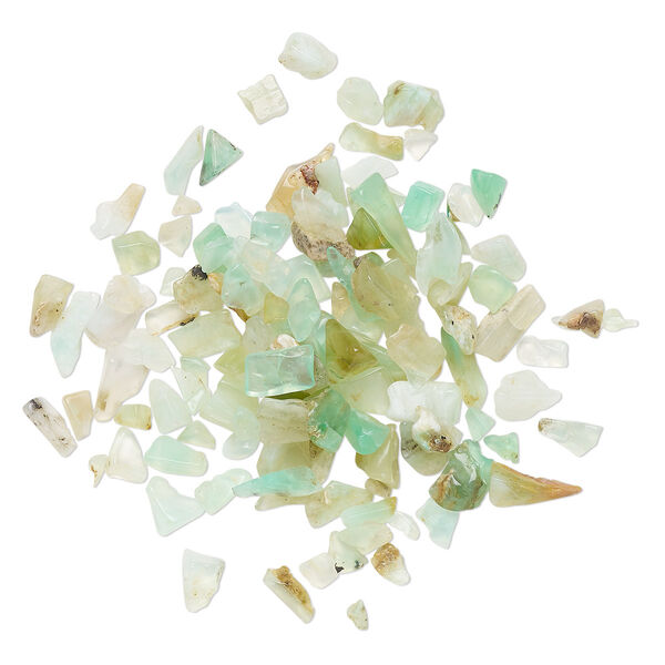 Green Peruvian opal 1pkg1, undrilled inlay chip natural 10g mini image number 0