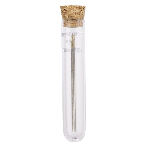 Needle, Tulip, nickel- and gold-plated steel, #11 with 0.52mm eye width, 2 inches. Sold per pkg of 4. image number 0