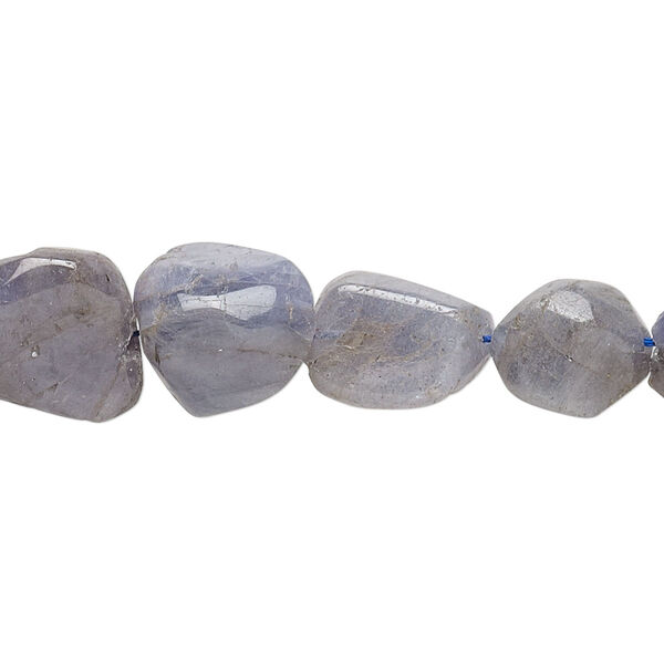 Tanzanite 1pkg1, flat nugget bead 14 inch graduated mini to medium image number 0