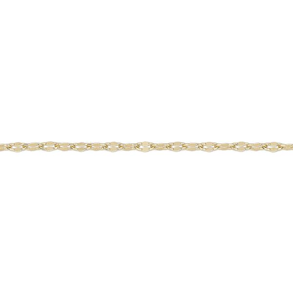 Chain, gold-finished brass, 1.8mm mirror. Sold per pkg of 5 feet. image number 0