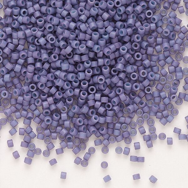 Seed bead, Delica®, glass, pkg/50g, #11 round, opaque matte lavender light blue (DB-0799). image number 0