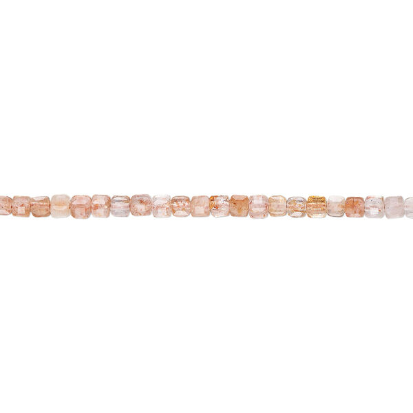 Sunstone 1pkg1, faceted cube bead natural 15.5-16 inch 2-2.5mm image number 0