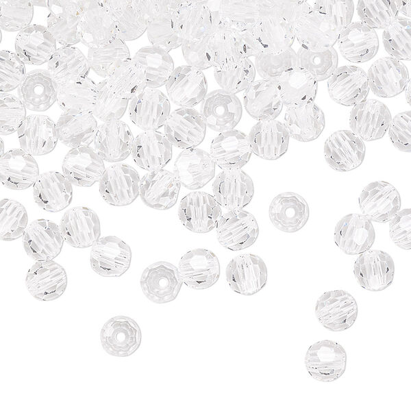 Bead 720pk crystal, Preciosa Czech crystal 4mm round image number 0