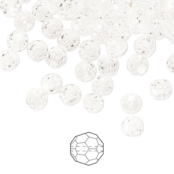 Bead 576pk crystal, Preciosa Czech crystal 5mm round image number 0
