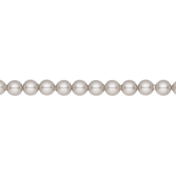 Pearl 500pk platinum, Swarovski® 4mm round 5810 image number 0