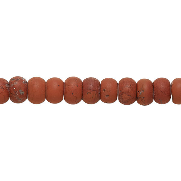 Red jasper 1pkg1, matte rondelle bead natural 8 inch 6x4mm-7x4mm image number 0