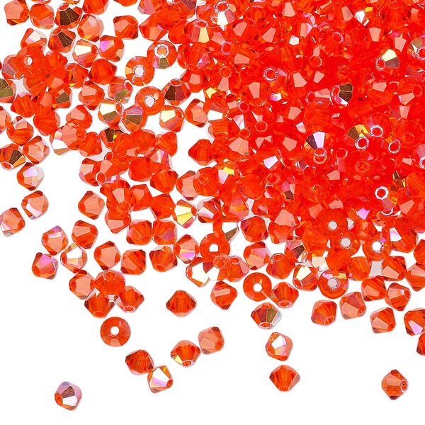 Bead 48pk hyacinth AB, Preciosa Czech crystal 3mm bicone image number 0