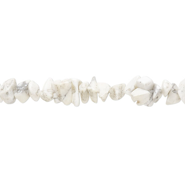 Bead, howlite (natural), mini chip, Mohs hardness 3 to 3-1/2. Sold per 15-1/2" to 16" strand. image number 0
