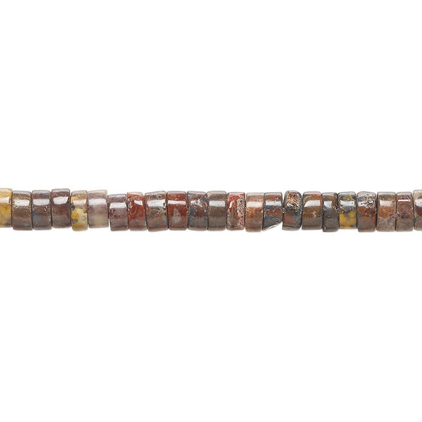 Leopardskin jasper 1pkg1, heishi bead natural 15.5-16 inch 4x2mm image number 0
