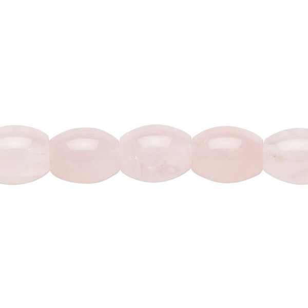 Bead, rose quartz (natural), 10x8mm oval, B grade, Mohs hardness 7. Sold per 15-1/2" to 16" strand. image number 0