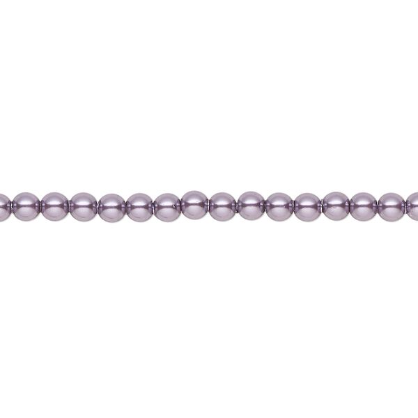 Pearl 100pk light amethyst pearl, Crystal Passions® 3mm round 5810 image number 0