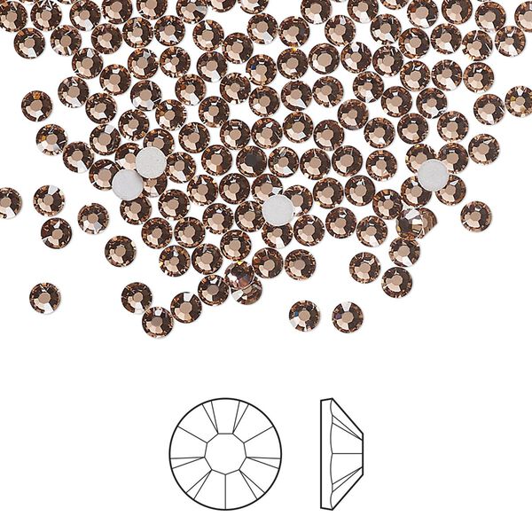 Flat back 1pkg1440, dusty rose foil back Preciosa MAXIMA Czech crystal rhinestone 2.5-2.7mm chaton rose round SS9 image number 0