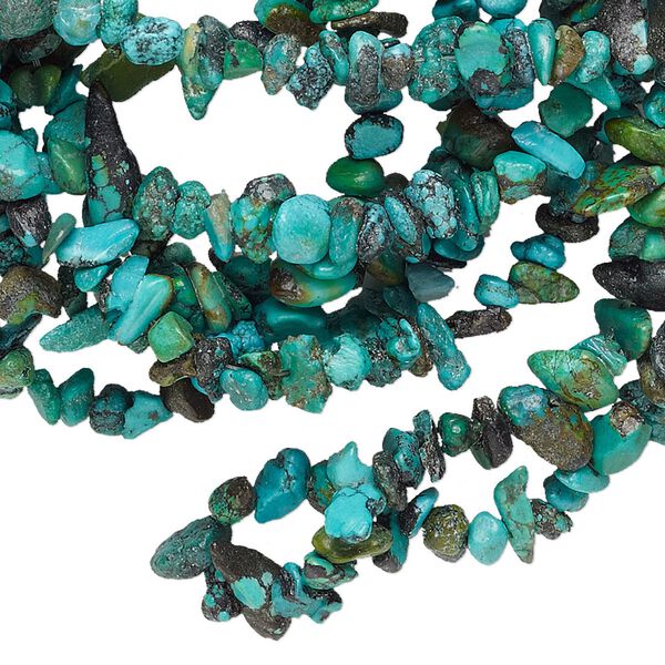 Turquoise 1pkg1, chip bead 34 inch mini image number 0