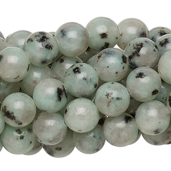 Sesame jasper 1pkg10, round bead natural 15.5-16 inch 8mm image number 0