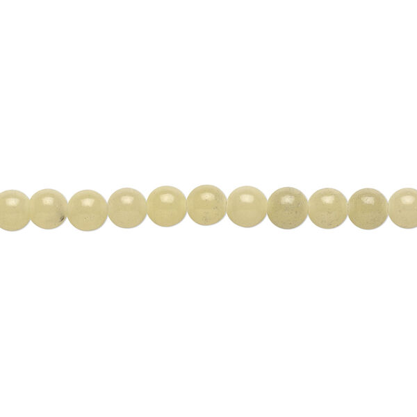 Olive new "jade" 1pkg1, round bead natural B grade, 15.5-16 inch 4mm image number 0