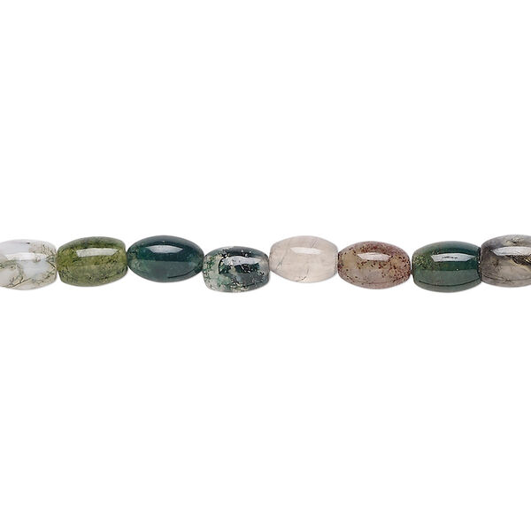 Fancy jasper 1pkg1, oval bead natural 15.5-16 inch 6x4mm image number 0