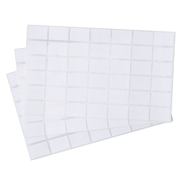 Adhesive label, paper, white, 3/4 x 1/2 inch rectangle. Sold per pkg of 1,008. image number 0