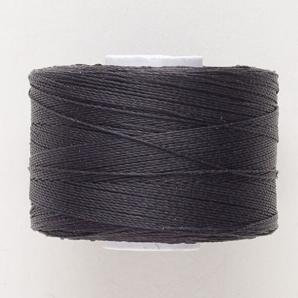 Thread, Nymo®, nylon, black, size D. Sold per 100-yard spool. image number 0