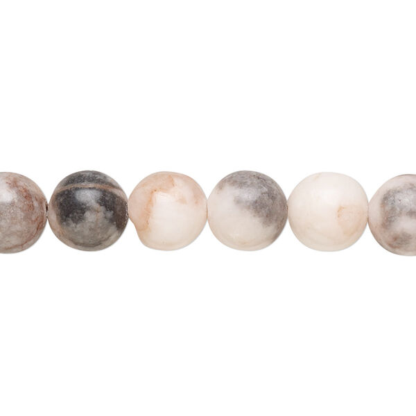 Desert pink marble 1pkg1, round bead natural 15.5-16 inch 7-8mm image number 0