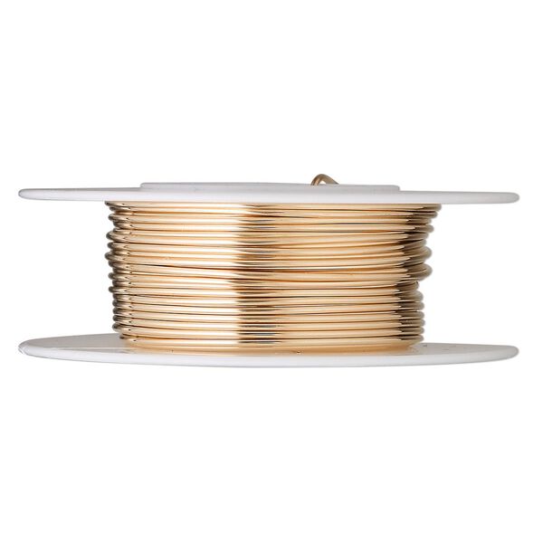 Wire, 14Kt gold-filled, dead-soft, round, 20 gauge. Sold per pkg of 5 feet. image number 0