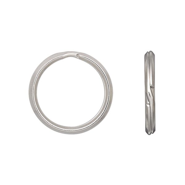 Split ring, stainless steel, 20mm round, 15.5mm inner diameter. Sold per pkg of 20. image number 0