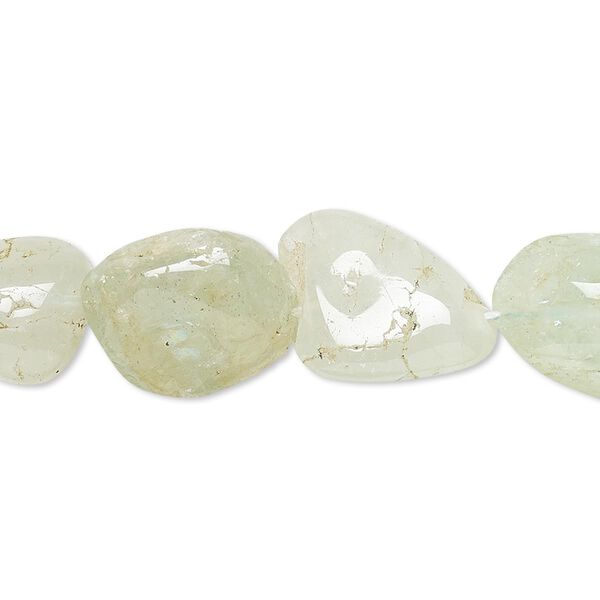 Aquamarine 1pkg1, tumbled nugget bead 14 inch medium image number 0