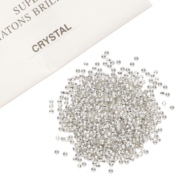 Chaton 1440pk crystal foil back, vintage Preciosa Czech crystal rhinestone 2.3-2.5mm round SS8 image number 0