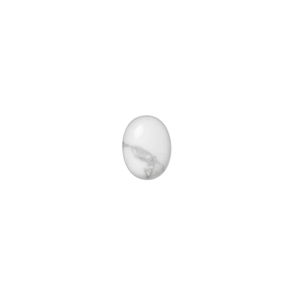 Howlite 1pkg10, calibrated oval cab natural 8x6mm image number 0