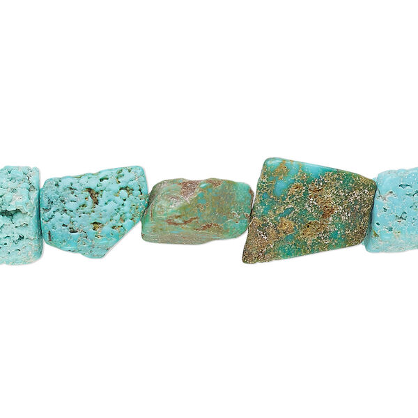 Imperial crown turquoise 1pkg1, hand-cut nugget bead natural 12.5 inch small image number 0