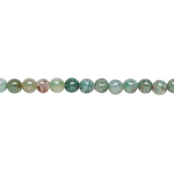 African "jade" 1pkg1, round bead natural 15.5-16 inch 4mm image number 0