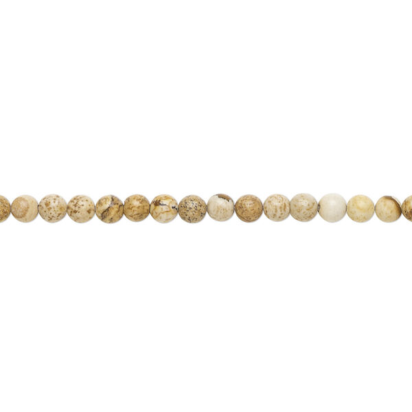 Picture jasper 1pkg1, round bead natural B grade, 15.5-16 inch 3mm image number 0
