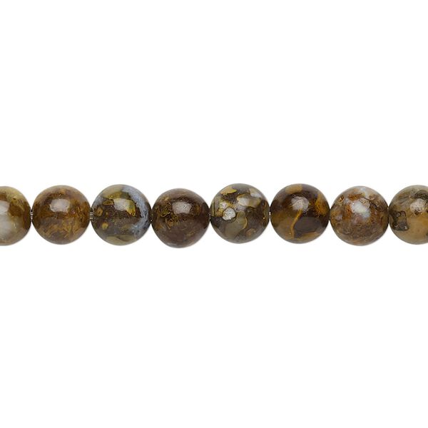 Brown opal 1pkg1, round bead 15.5-16 inch 6mm image number 0