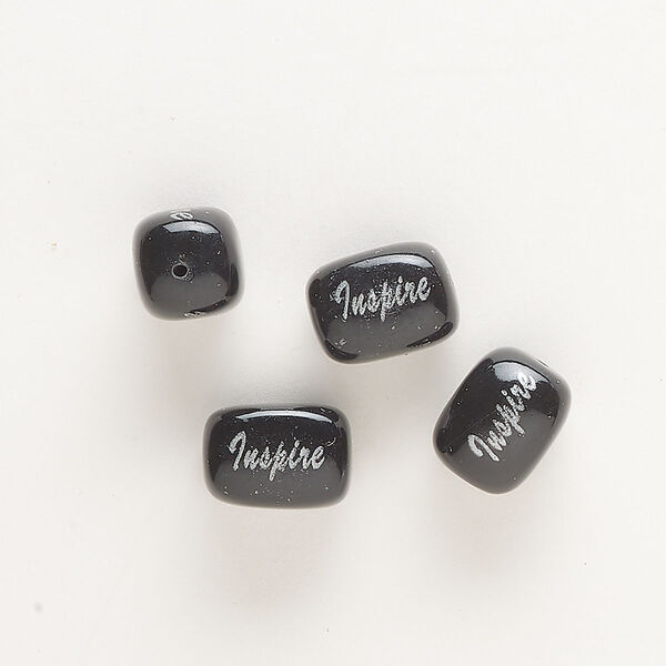 Mountain "jade" 1pkg4, double-sided "Inspire" rectangle bead 17x12mm-19x14mm image number 0