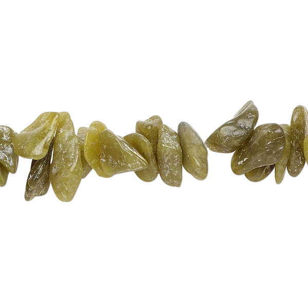 Olive new "jade" 1pkg1, chip bead natural 35 inch medium image number 0