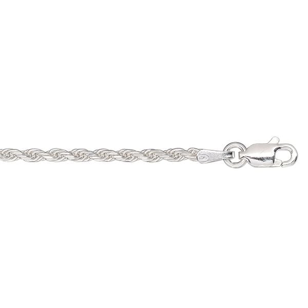 Chain, sterling silver, 1.8mm diamond-cut French rope, 18 inches. Sold individually. image number 0
