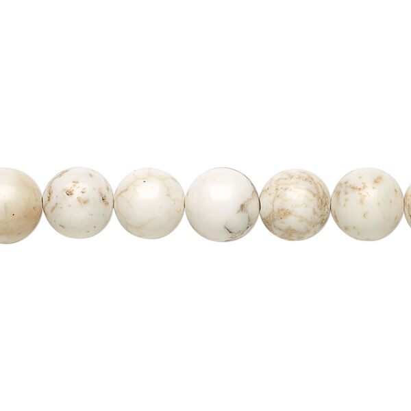 Magnesite 1pkg1, round bead 15.5-16 inch 8mm image number 0
