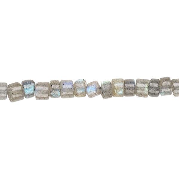Labradorite 1pkg1, hand-cut heishi bead natural 12 inch 4x2mm-5x4mm image number 0