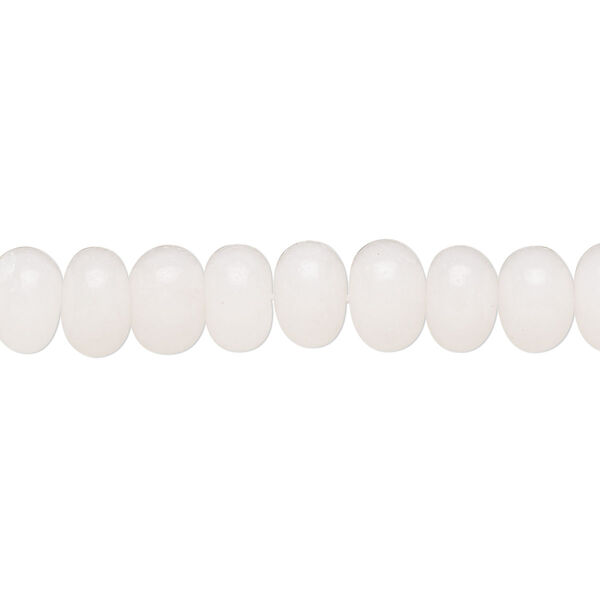 Snow quartz 1pkg1, hand-cut rondelle bead natural 14 inch 8x5mm-9x6mm image number 0