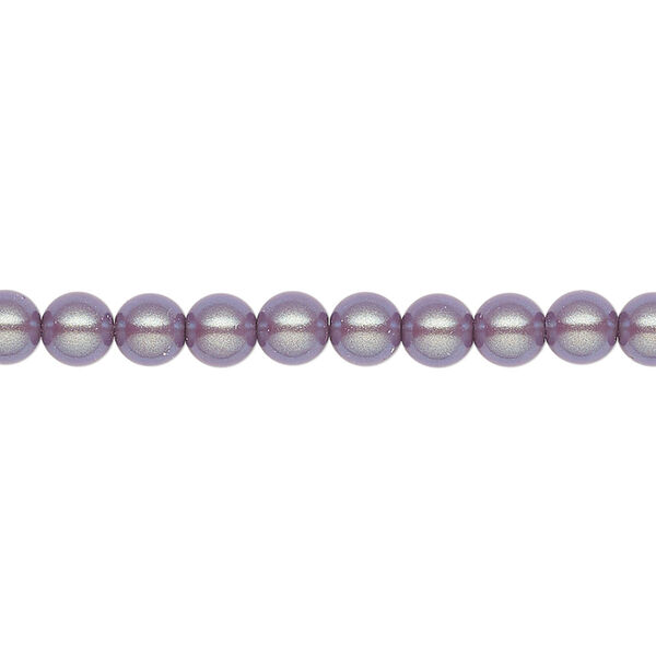 Pearl 500pk pearlescent violet, Preciosa Czech crystal 5mm round image number 0