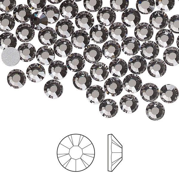 Flat back 1pkg1440, lilac ash foil back Preciosa Viva 12® Czech crystal rhinestone 4.6-4.8mm chaton rose round SS20 image number 0