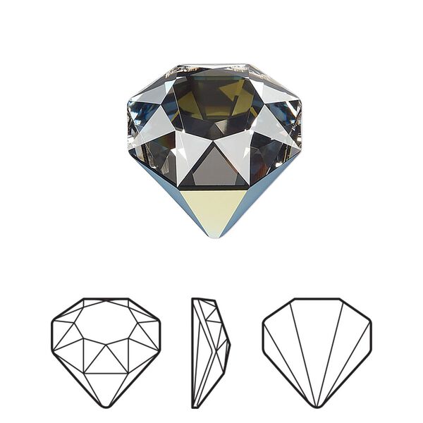Fancy stone 1pk crystal tabac 2 VZ foil back, Crystal Passions® 18mm tilted chaton 4928 image number 0