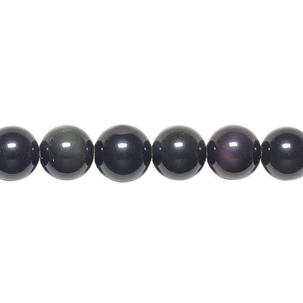 Rainbow obsidian 1pkg1, round bead natural B grade, 15.5-16 inch 8mm image number 0