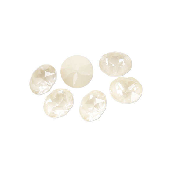 Chaton 6pk crystal linen ignite, Crystal Passions® 8.16-8.41mm round SS39 1088 image number 0