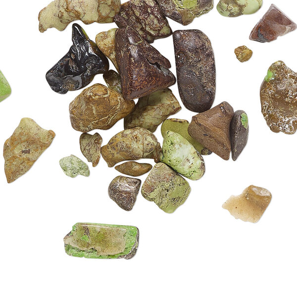 Gaspeite 1pkg1, undrilled inlay chip natural 10g mini image number 0