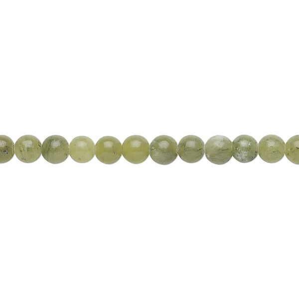 Green serpentine 1pkg1, round bead natural 15.5-16 inch 4mm image number 0