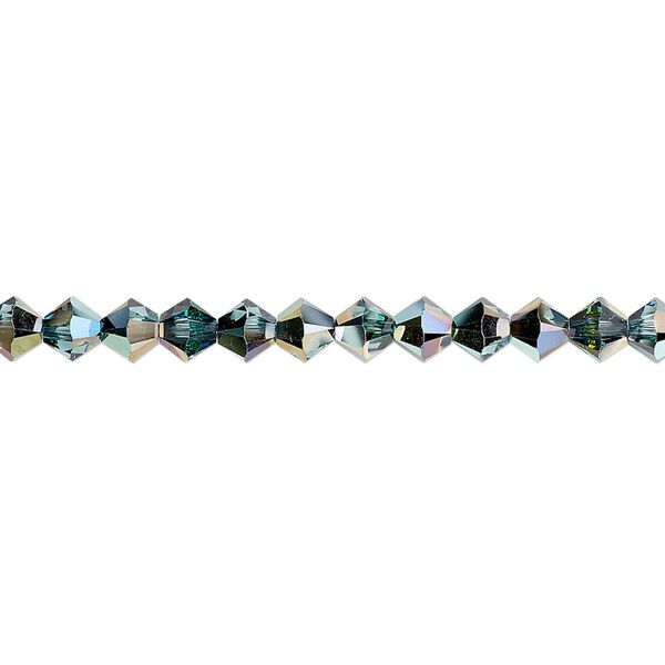 Bead 48pk aquamarine golden Sahara, Crystal Passions® 4mm bicone 5328 image number 0