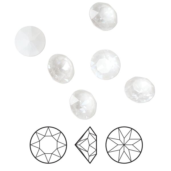 Chaton 144pk crystal electric white ignite LacquerPRO, Swarovski® 8.16-8.41mm round SS39 1088 image number 0