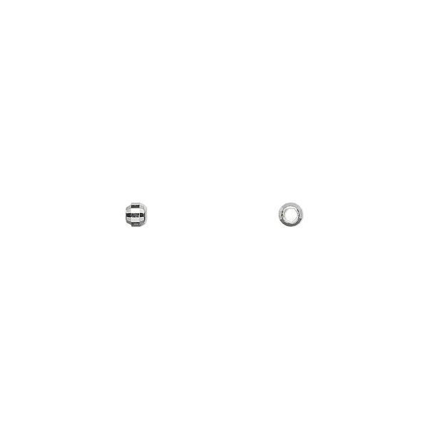 Bead, sterling silver, 2.5mm mirror round. Sold per pkg of 4. image number 0